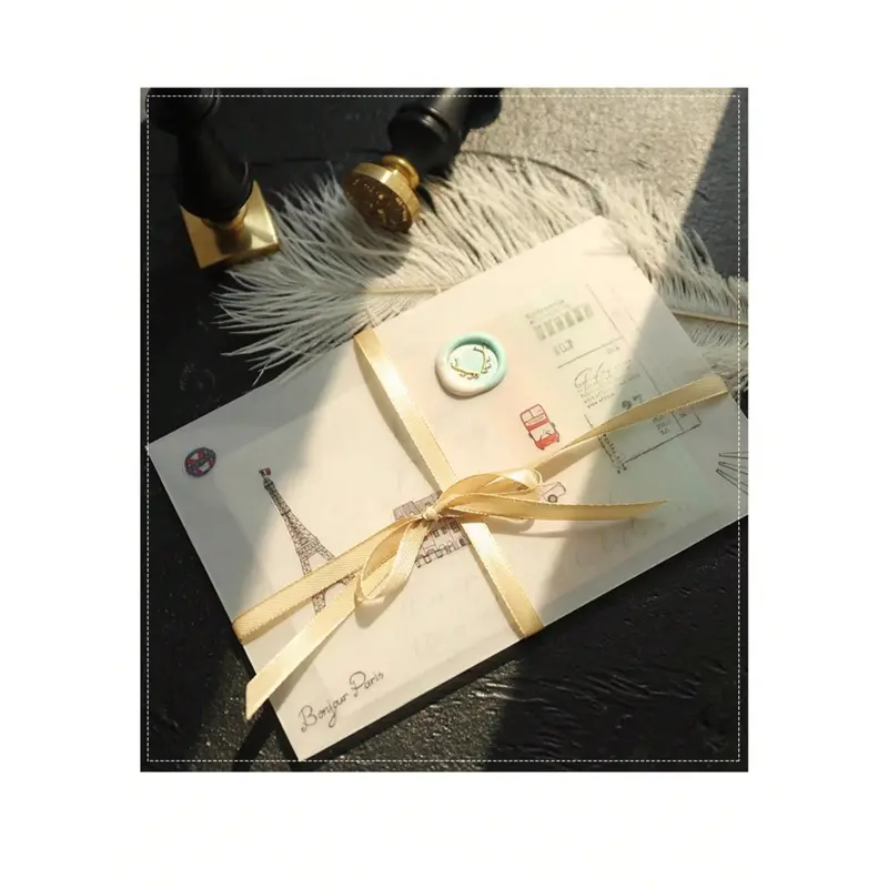 20pcs Rounded Edge Vellum Paper Envelopes, Semi-Transparent Frosted Thick Envelope Sleeves Back To School 4