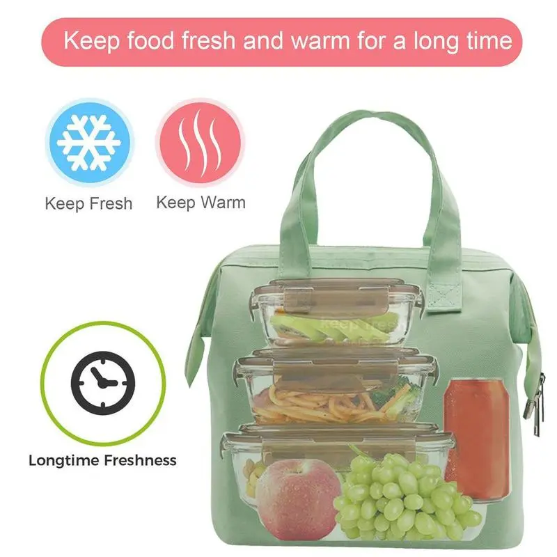 Large Capacity Lunch Bag, Portable Insulated Lunch Bag, Lunch Box Storage Bag for Office School Travel Outdoor Camping, Lunch Bags for Women, Kitchen Accessories, Summer for Gift 5