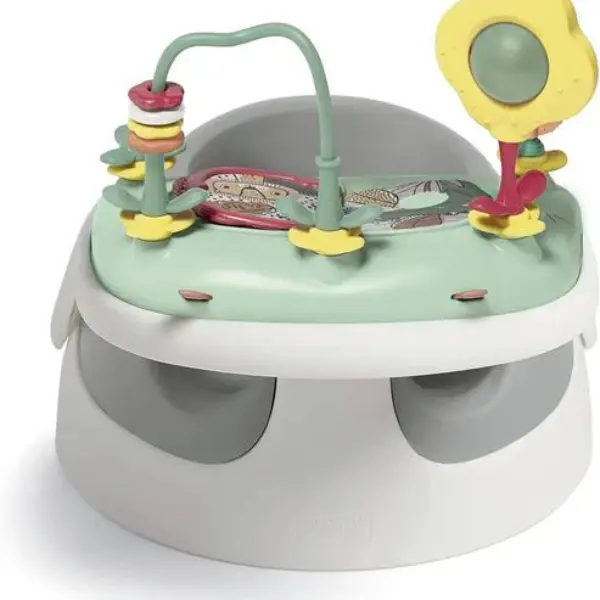 Baby Snug Seat and Activity Tray with Adjustable Features, Supportive, Stable and Easy Clean Design, Pebble Grey