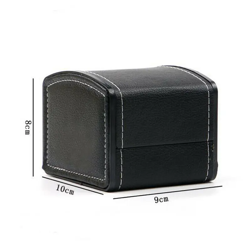 1 Pcs High Quality Single Watch Case, PU Leather Watch Travel Case with Removable Cushion, Jewelry Storage Case Organizer Portable Square Watch Box 1