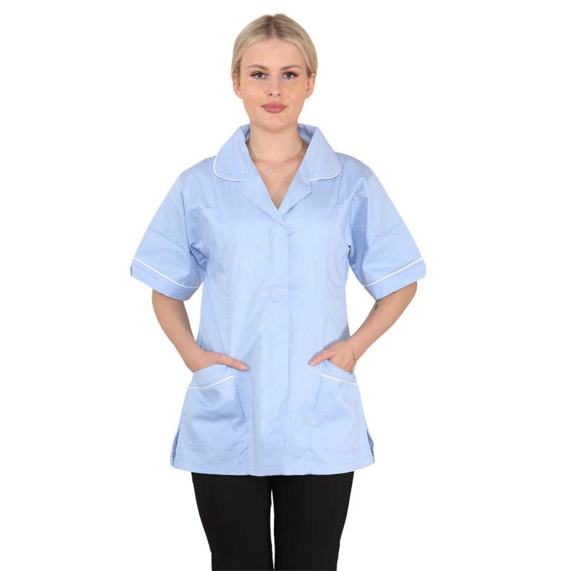 HEALTHCARE NURSING BEAUTY TUNICS WOMAN LADIES GIRLS UNIFORM CARERS SHIRTS TOP Collar Cotton 7