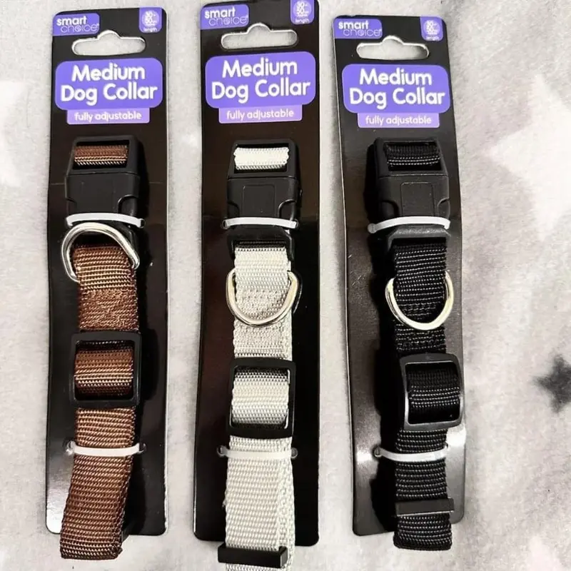 Smart Choice Dog Collar Medium - 3 Color Options: Black, Offwhite, Brown 4
