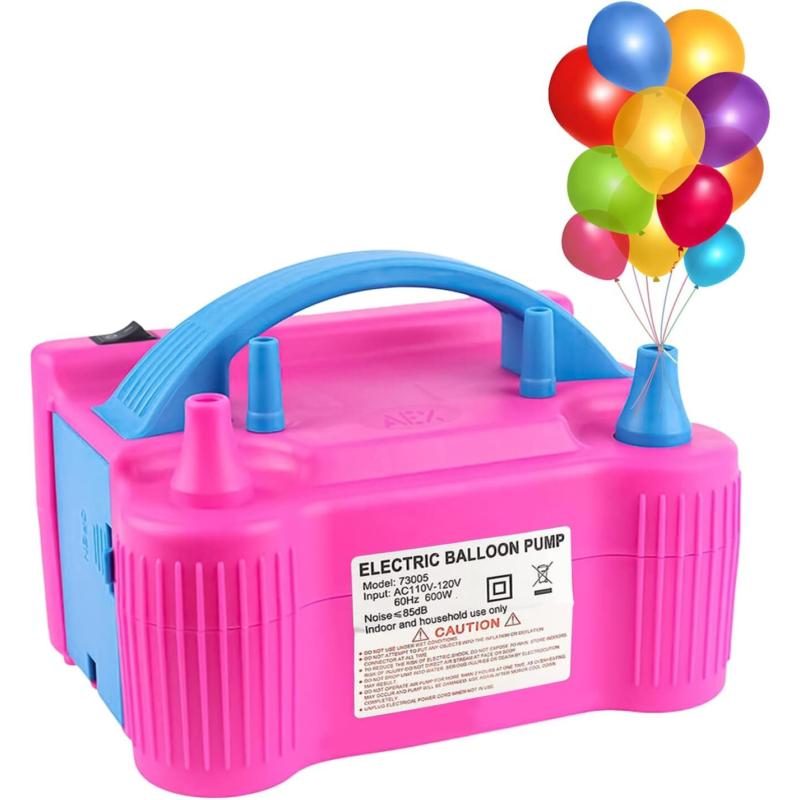 Portable Electric Balloon Pump High Power Dual Nozzle Air Pump Balloon Inflator 0