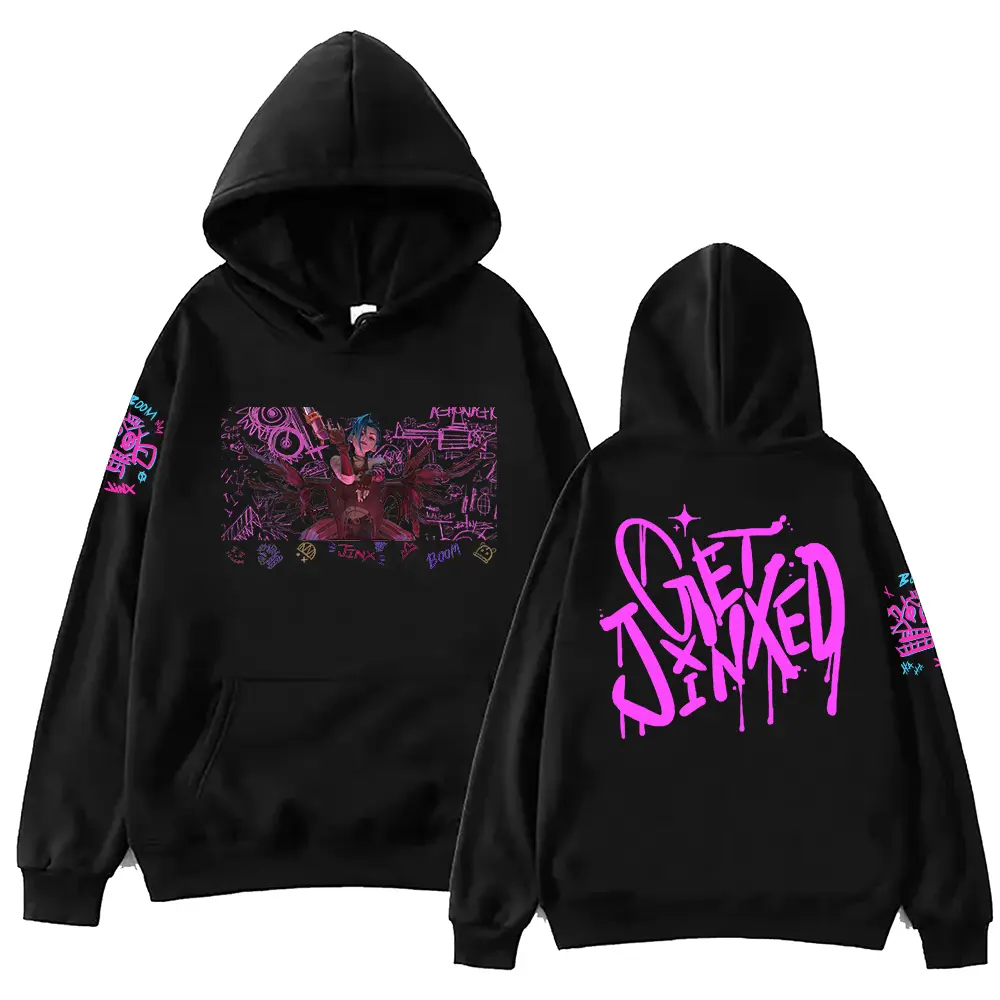2025 Jinx Arcane Graffiti Art Hoodie Harajuku Pullover Tops Sweatshirt Fans Gift