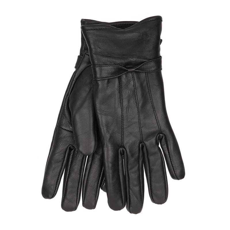 Ladies Leather Tom Franks Gloves  – Black Leather Gloves, Warm Winter Gloves, Elegant, Great Quality, S/M & M/L 2