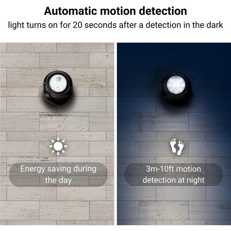 Proxinova LED Security Lights Motion Sensor PIR, Bright LED Floodlight 150 Lumens, Wireless Motion Sensor Lights Outdoor, Outdoor Lights Battery Powered, Battery Powered Outdoor Lights, 360° Rotation 6