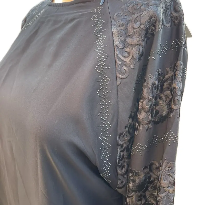 Arabic Clothing-solid Kimono Sleeve Belted Abaya, Vintage Clothing, Coats for Women, Abayas for Women, Modest Long Sleeve Abayas, Women's Islamic Clothing for Spring Fall, Women's Islamic Clothing, Modest Clothes 2
