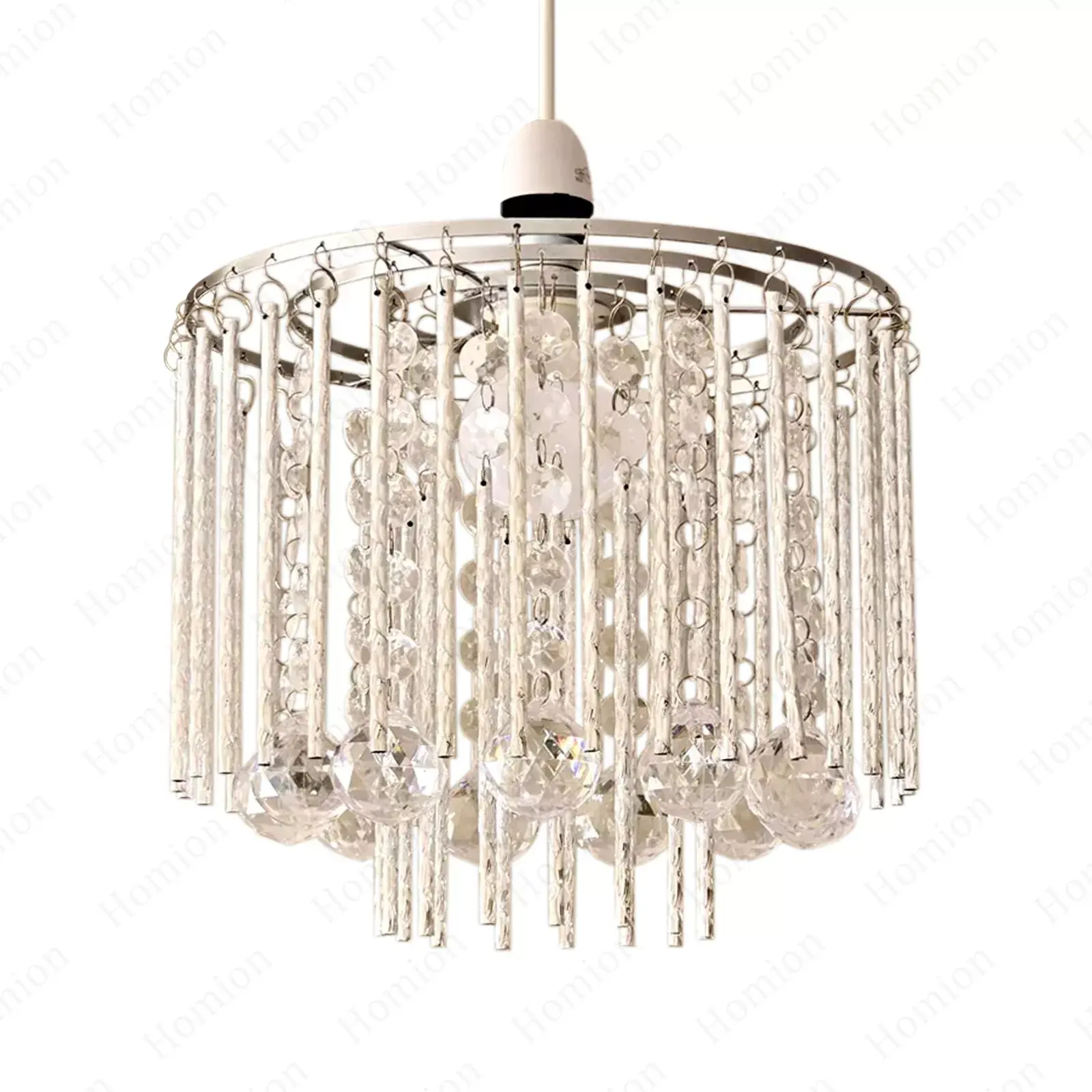 Rain Drop Clear Modern Acrylic Crystal Easy Fit Ceiling Pendant
