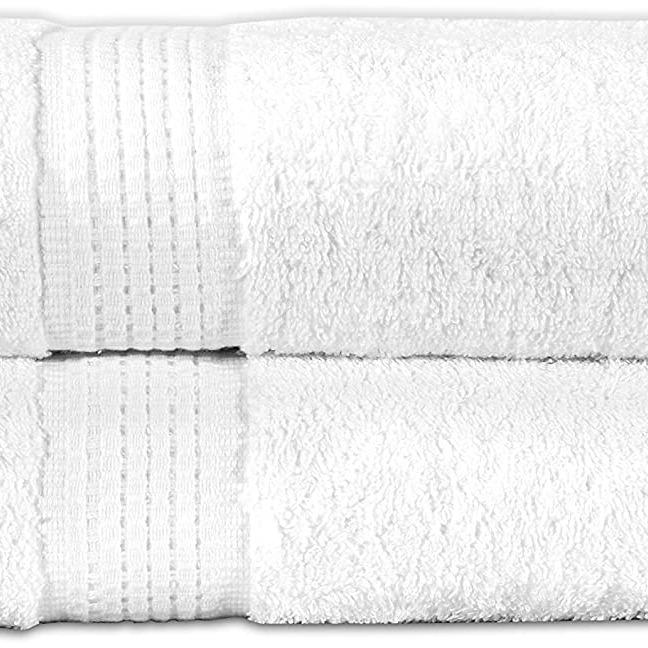Bamu Premium Bath Towels, Set of 2 And 4, 100% Cotton 500GSM Ring Spun Towel Set 8