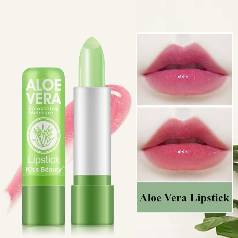 Aloe Vera Jelly Lipstick - Long-Lasting Moisturizing Cream Lip Balm with Temperature Color Changing Magic - Gloss, Lipgloss Gloss Lipgloss Makeup Glossy Cosmetic Moisturizer Hydrate Hydrating Moisture Moisturizing 6