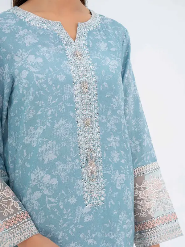 Limelight 3 Piece Jacquard Suit-Embroidered (Pret) 4