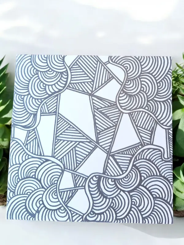 Mindful Art Greetings Card - Doodle Artwork 5