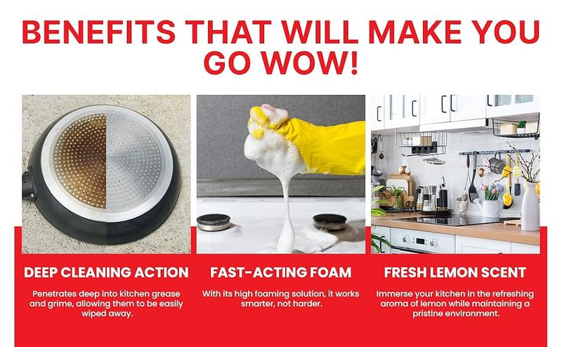 Product Introduction of Profoam Oven, Grill & Barbecue Cleaner, Heavy Duty Oven Cleaner & Degreaser, Removes Baked On Food and Burnt-In Grease Fast, (400ml) Foam Spray, Made In The UK Household 3