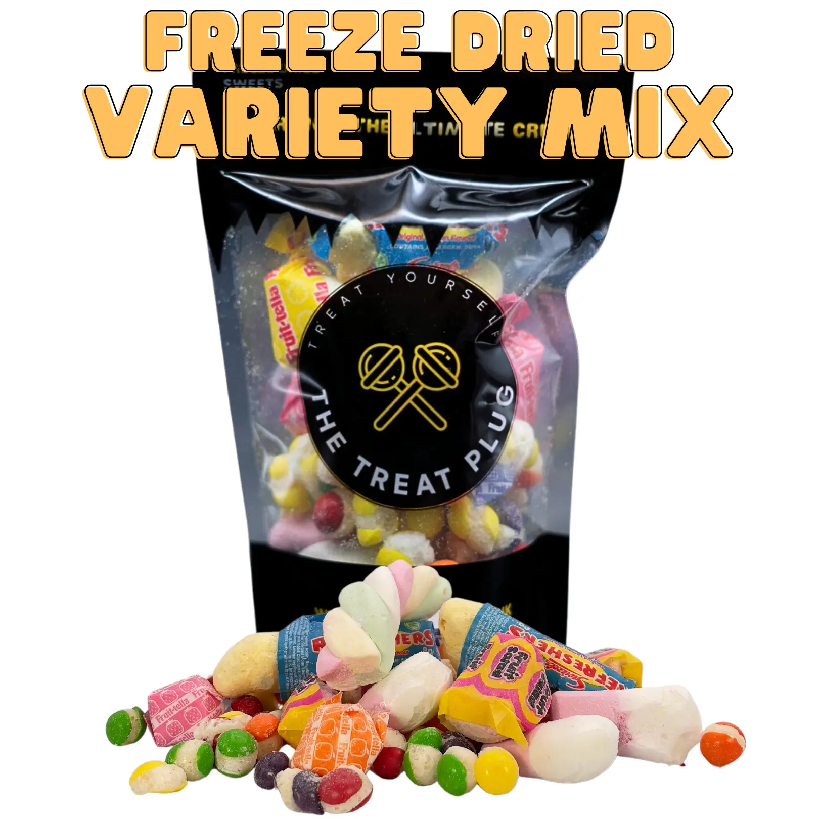 Freeze Dried Candy Variety Pouch - Thetreatplug.uk - crunchy freeze dried sweets Bonbon Snack Tangy Bite