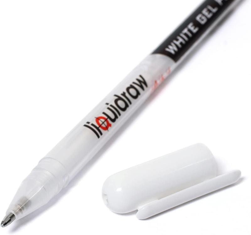 White Gel Pens For Art, Black Paper 0.8mm Fine Point Gel Pen For Artists, Highlights, Drawing, Writing & Sketching Designs 2