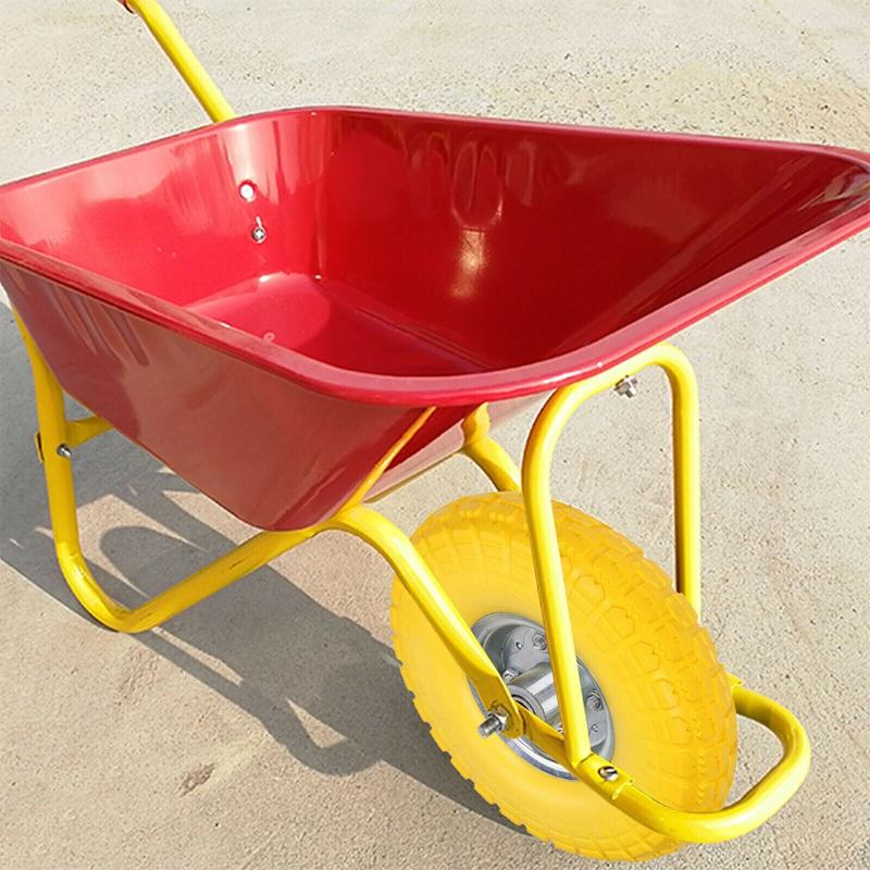 Product Introduction of Yorkshire Homeware 4x 10" Inch Solid Rubber Tyre 3.5-4 PU Foam Filled Wheel Sack for Truck Hand Car Trolley Cart 16mm Bearing Yellow (1) 18