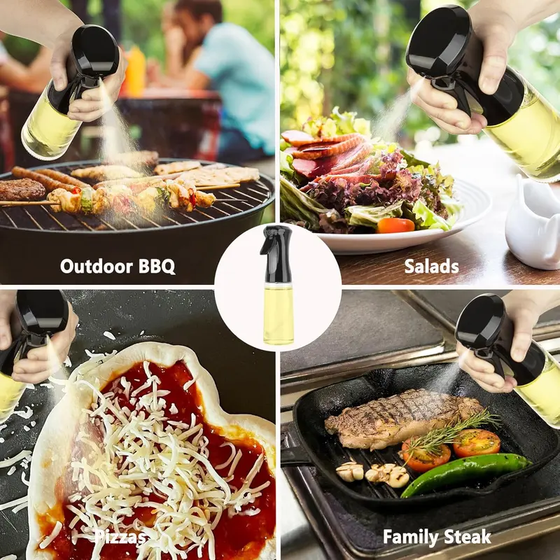 Olive Oil Spray Bottle 200ml - Kitchen Utensil for Cooking, BBQ, Air Fryer - Utensils, Dispensers Oil Dispenser 6
