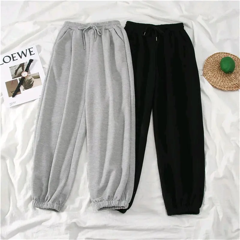 Women's Loose Sports Casual Pants for Spring, Autumn and Winter - Solid Colour Street Jogger Sweatpants - Trouser, Womenswear Clothing Comfortable Fashion Comfort Fit Bottom Oversized Soft 2
