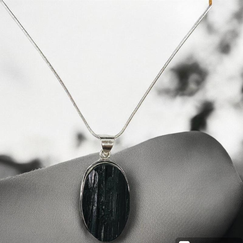 Raw black tourmaline necklace ,raw crystal healing Jewellery, Gift for Him, Gift For Men, Gift For Her 6