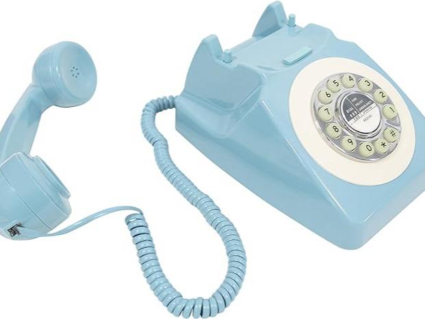 44510 Classic Retro Telephone/Vintage Style Corded Phone/Classic Ringer Sound/Push Button Dialling/Redial Function/Easy Setup/Red 3