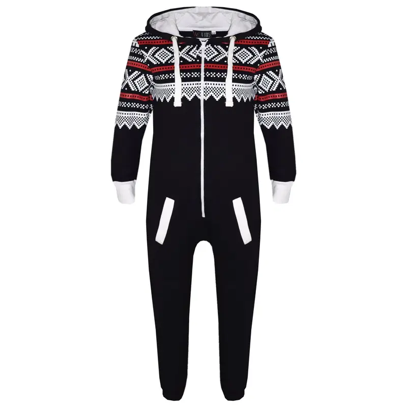 A2Z 4 Kids Fleece Onesie Girls Boys Aztec Snowflake Print All In One Jumsuit Playsuit Nightwear New Age 5-13 Years 7
