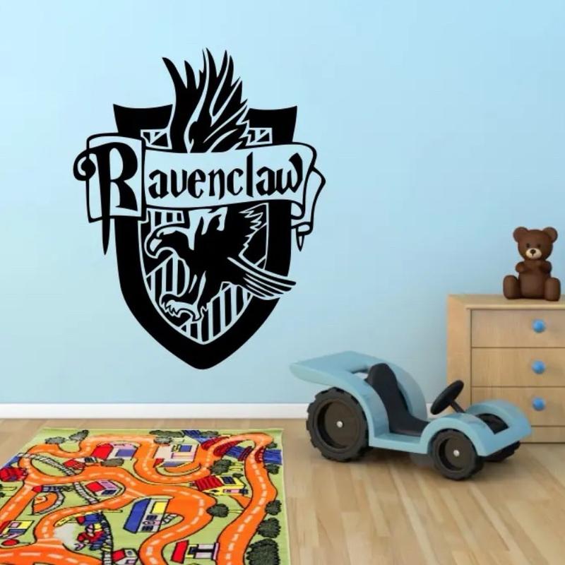 Harry Potter House Shield Badge - Crest Vinyl Wall Sticker Gryffindor Ravenclaw Hufflepuff Slytherin Decor Decorative Room 1