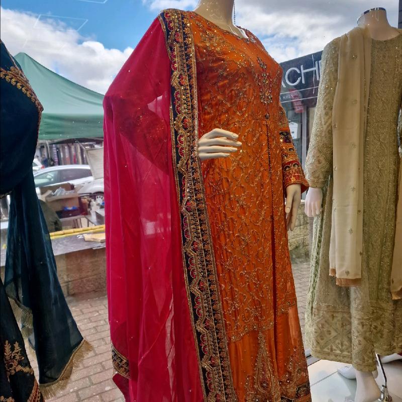 Nikah baraat mhendi dress latest design Womenswear Fabric Chiffon Original Long Sleeve Light Comfort Summer 2