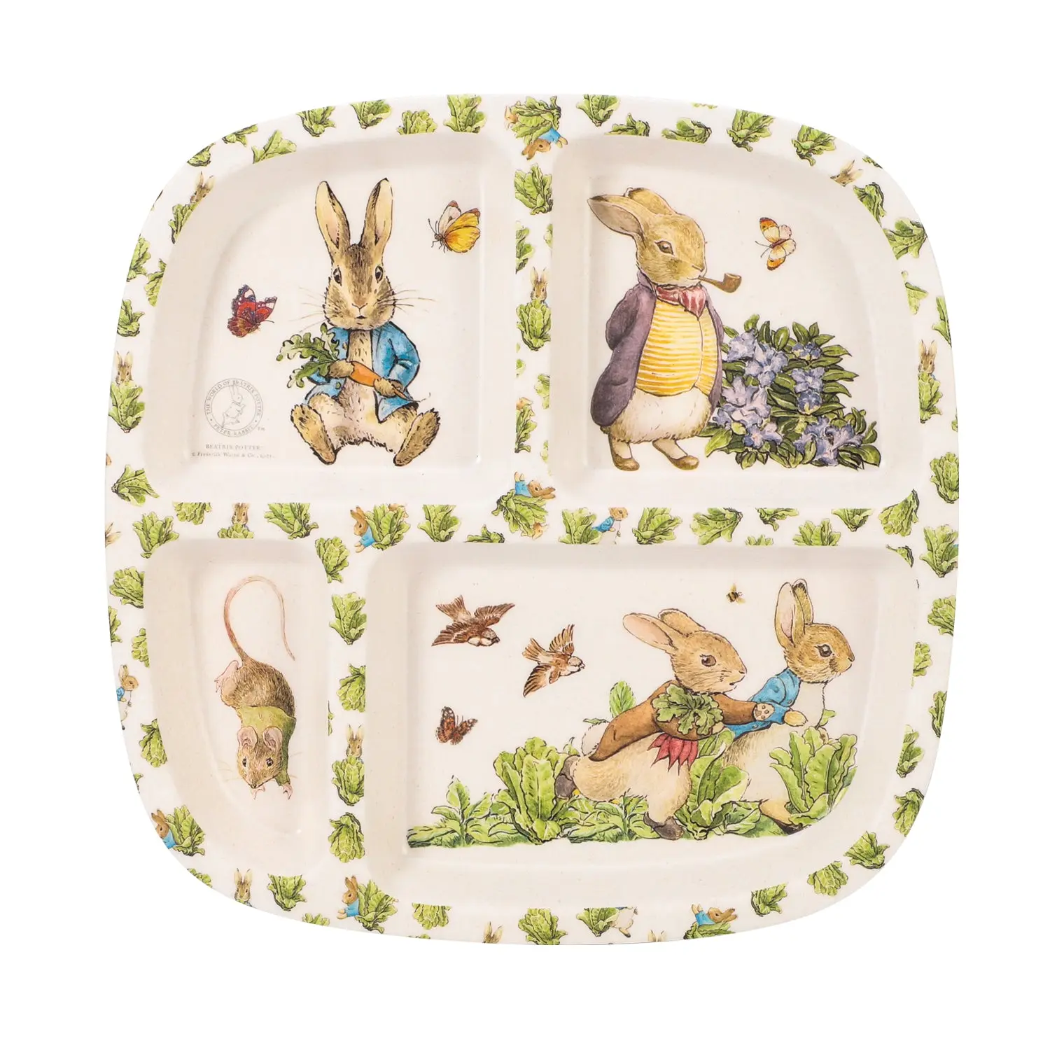 Peter Rabbit 4 Section Childrens Divided Breakfast Lunch Dinner Plate