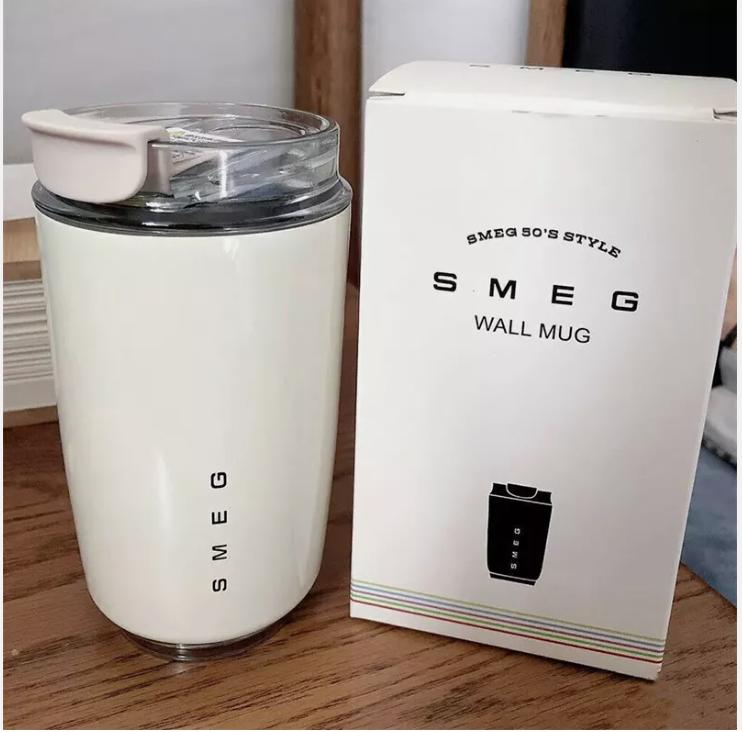 240ml Smeg Coffee Mug Stainless Steel Travel Water Bottle Insulated Cup 4