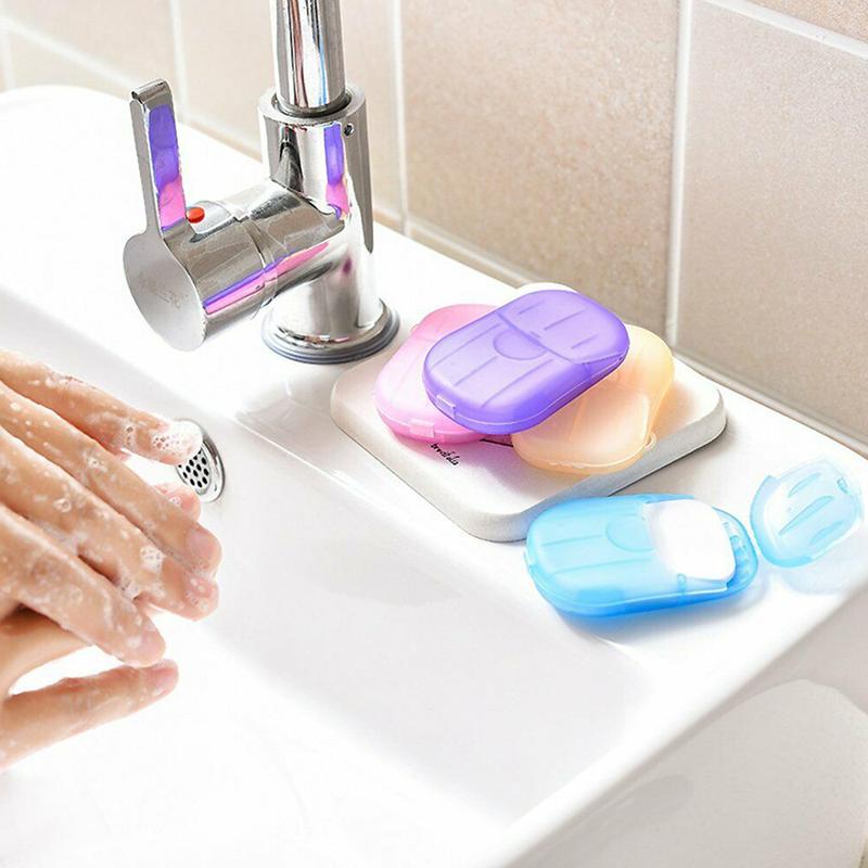 20-100x Portable Paper Soap Dispenser Travel Outdoor Camping Hand Hygienic Wash Compact 1