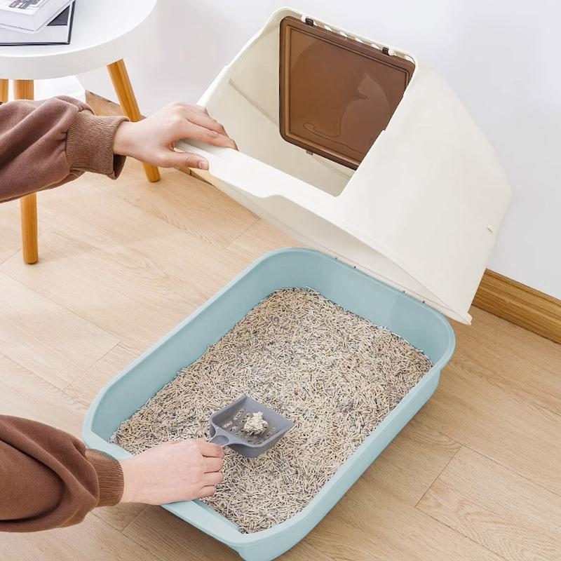 Lifeideas Large Fully Enclosed Hooded Top Entry Cat Litter Box With Scoop,Anti-Splash Kitten Litter Tray,Cat Toilet Cat Pan For Indoor Oudoor,Pet Supplies 2