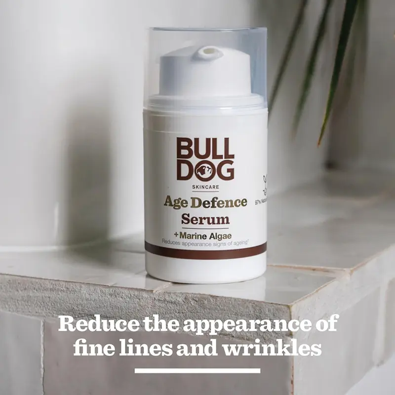Bulldog Skincare Age Defence Serum 50ml - Moisturiser for Men - For Mature Skin - Comfort 4