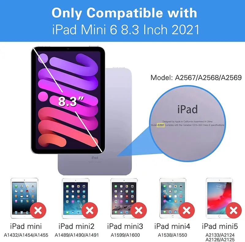 Privacy Screen Protector for iPad Mini 6th Generation 8.3 Inch 2021, Anti-Spy Tempered Glass Screen Film for iPad Mini 6 8.3'' Accessories Computer Tablet Cover Protection Protective Handheld 1
