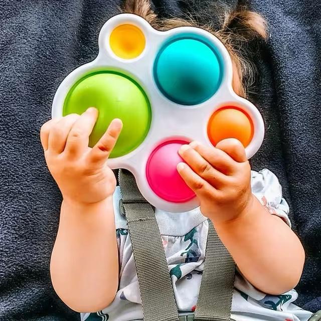Product Introduction of Infant Baby Toys Montessori Exercise Board Rattle Puzzle Colorful Intelligence Early Education Intensive Training Fidget Toys + kids + accessories + tools + rattle + puzzle + maternity + baby + fidget +poppy 19