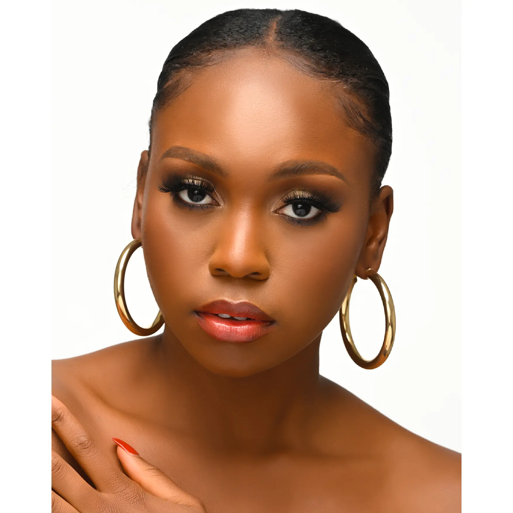 7cm Lightweight Chunky Hoop Earrings for Women