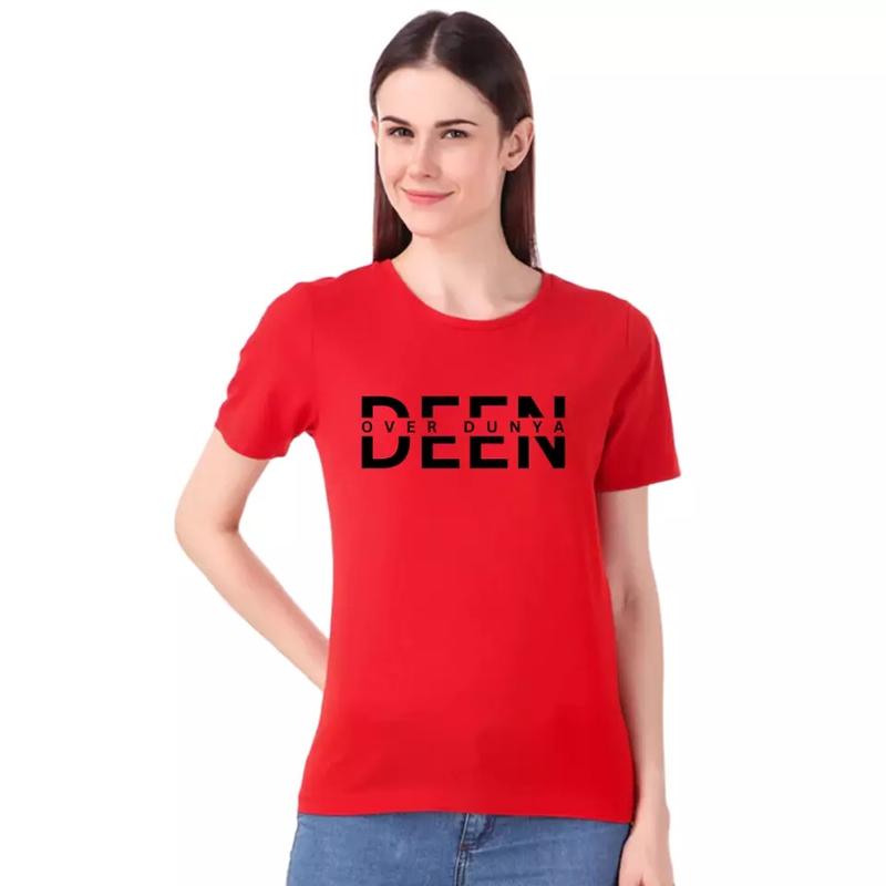 Personalised Name T Shirt Mens Ladies Unisex Tee Deen Over Dunya Muslim Gift Top 6