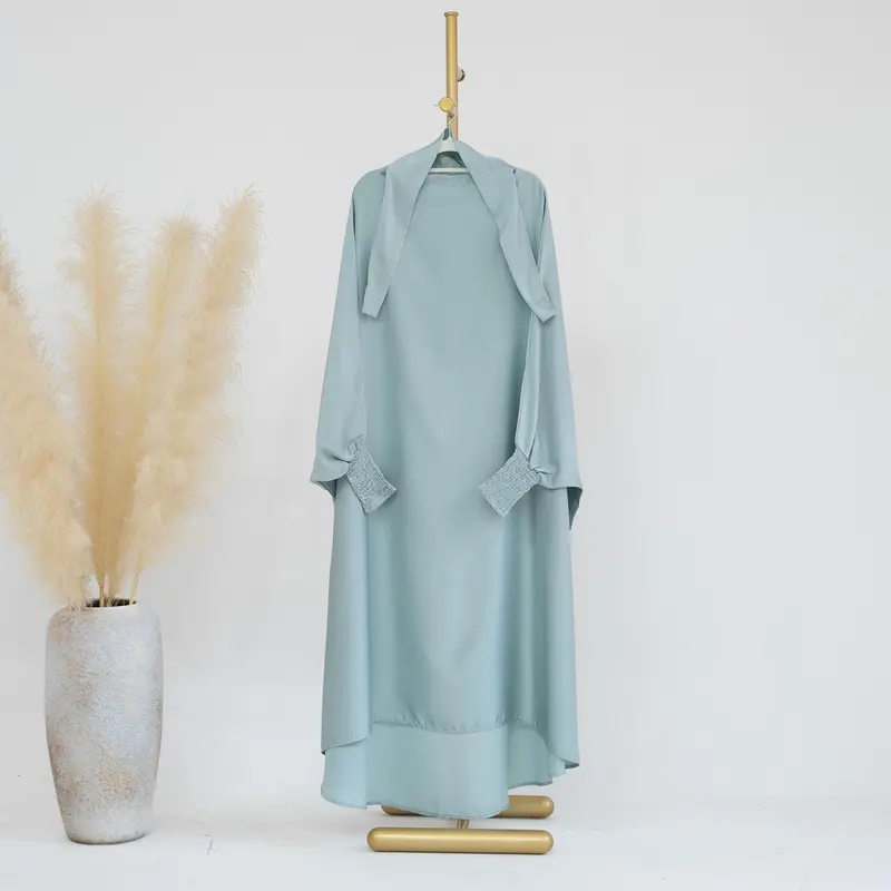HS0720 Large Swing Solid Color Robe Children's Dress 8