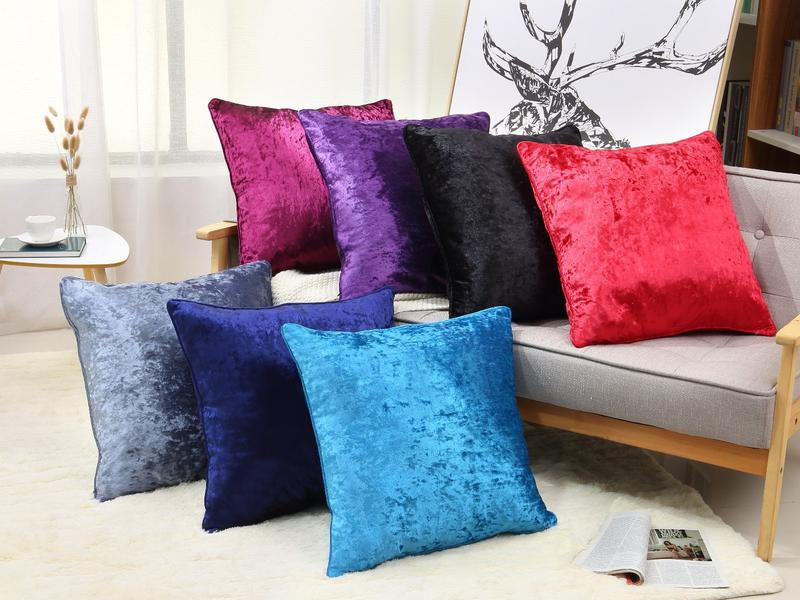 Velvet Soft Decorative Square Cushion Cover 60x60cm , Available in 12 Colours 1
