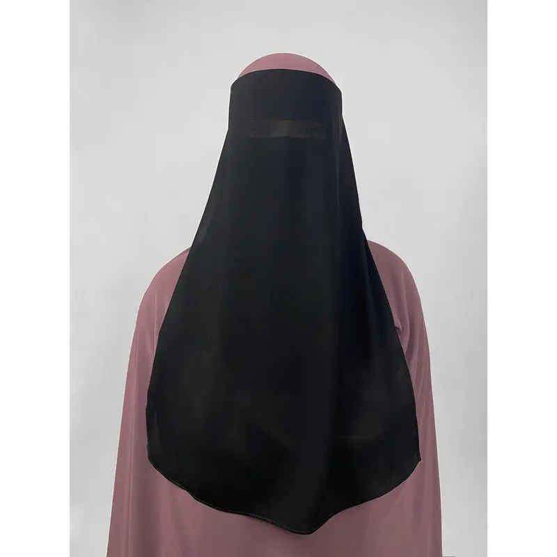 Short 2 Layer Niqab: No-Pinch 1