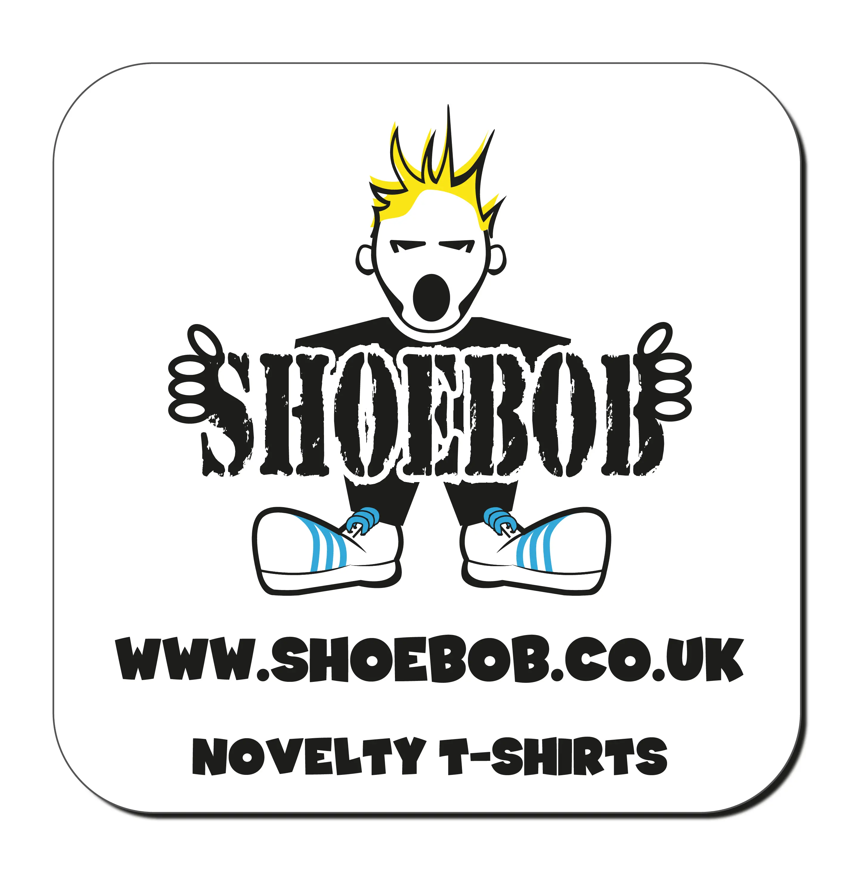 Say Goodbye to Stains with Shoebob Novelty T-shirts Coasters! Perfect for Any Occasion! Keep Surfaces Clean with our 9cm x 9cm Hardback Coasters! Stylish Tableware Coaster for mugs cups or glaess