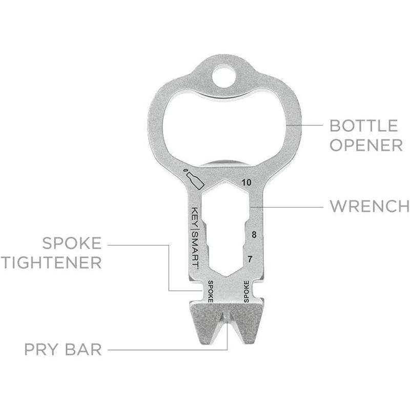 KeySmart Alltul Multi-tool Owl for Keyring & Wallet Stainless Steel 1