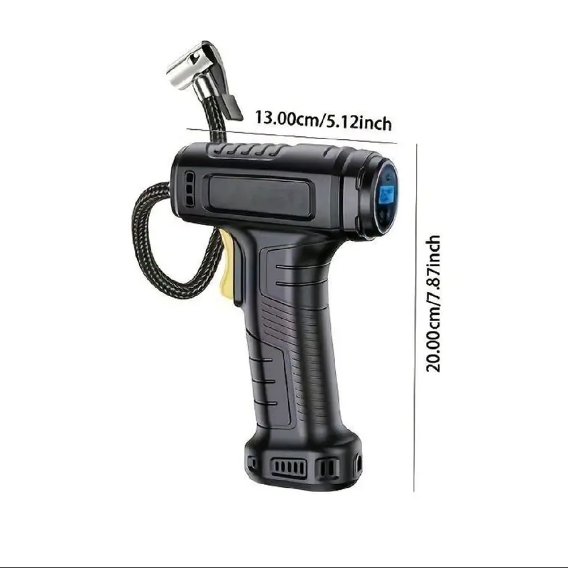 Portable Car Tire Inflator - Rechargeable Wireless Air Pump Car Air Pump Wireless Inflatable Pump 120W Portable Air Compressor Digital Rechargeable Car Automatic Tire Inflator Equipmento wireless tyre 6
