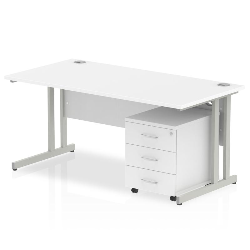 Impulse 1200mm Cantilever Straight Desk With Mobile Pedestal 7