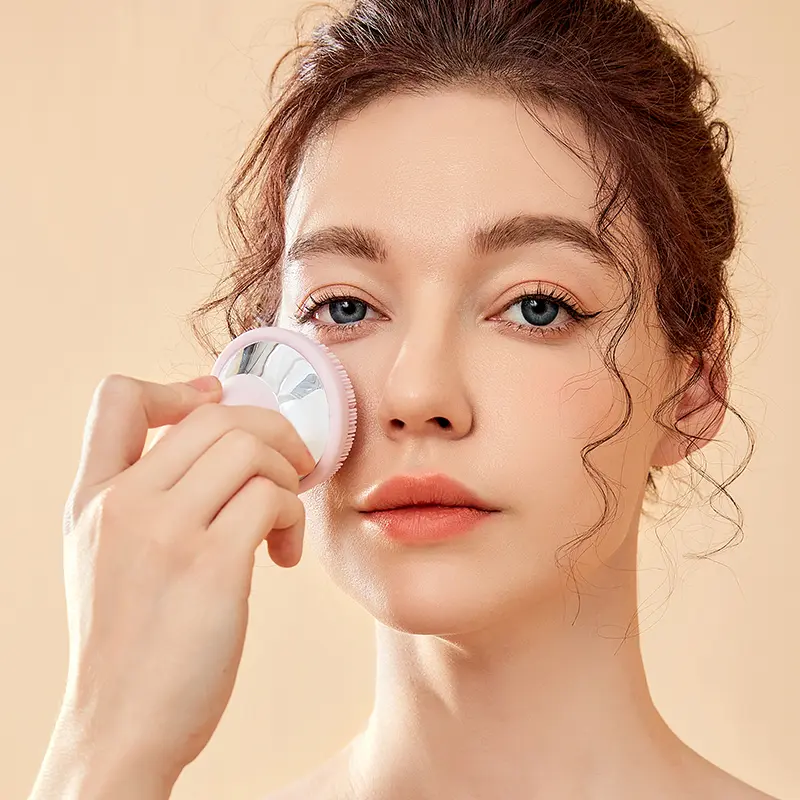 Easy to Use Handle Facial Cleanser Silicone Face Wash Beauty Brush Automatic Facial Cleanser Deep Cleaning Ladies Massage Facial Unisex Soothing Cleansing Comfort Adjustable Color Gentle Sensitive Waterproof face  massager 7