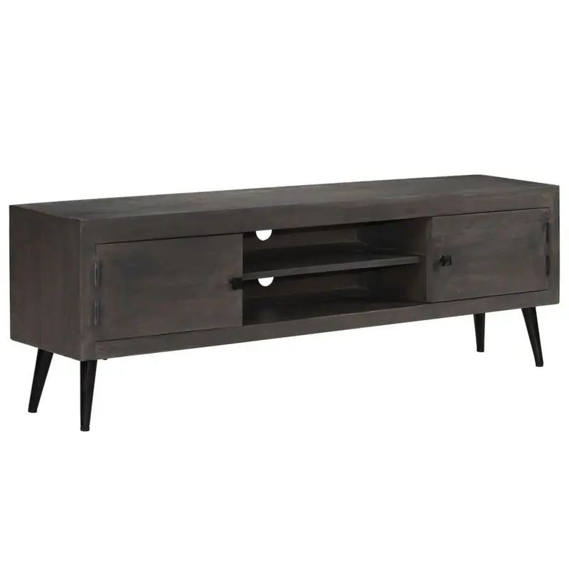 TV Cabinet Solid Mango Wood 140x30x45 cm 2