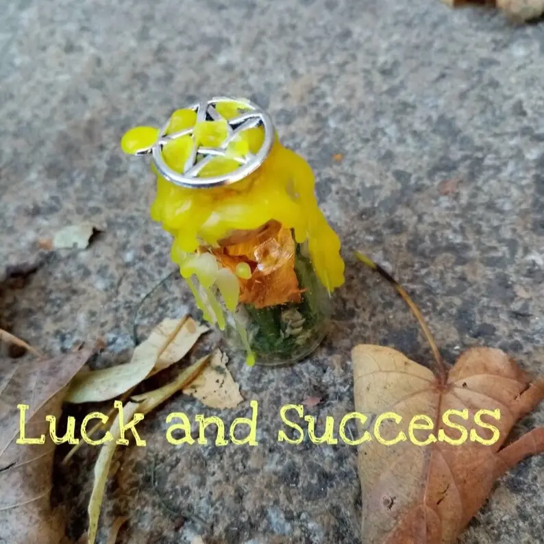 Powerful handmade witch bottle spell jars carry or place in home, choose your intention whether it’s money, luck, love, weight loss, protection. Containing herbs and oils and sealed with wax 6