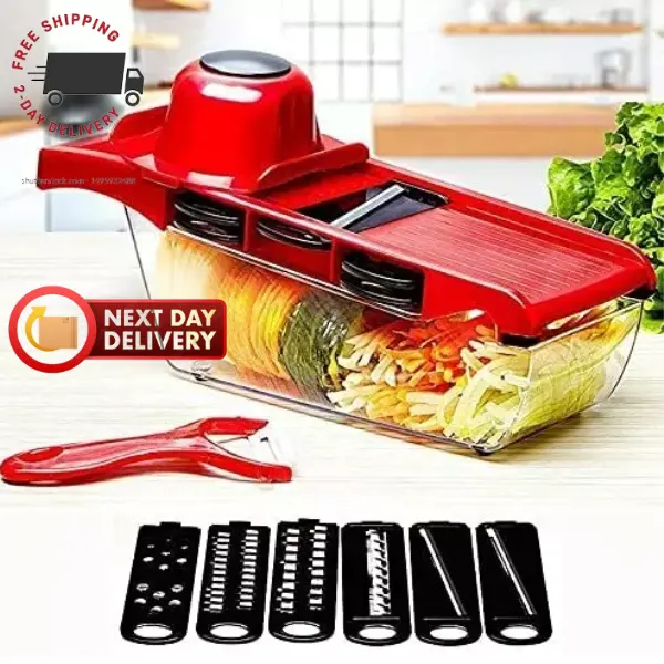 Vegetable Cutter & Peeler with Steel Blade - Slicer and Grater for Potato & Carrot - Kitchen Utensil Smooth