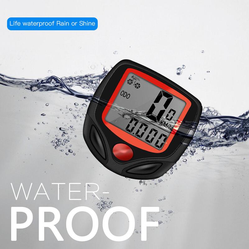 Stopwatch LCD Digital Waterproof Bike Computer Cycle Speedometer Wired Timer Odometer Cycling Biking 2