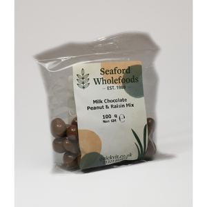 Seaford Wholefoods Milk Chocolate Peanut & Raisin Mix 100g