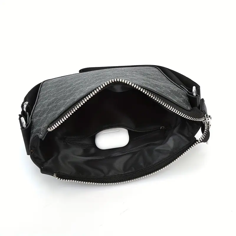 1 pza bolso bandolera Retro de PU, bolso de hombro de moda Simple, opción Ideal para regalo, para hombre de negocios 6